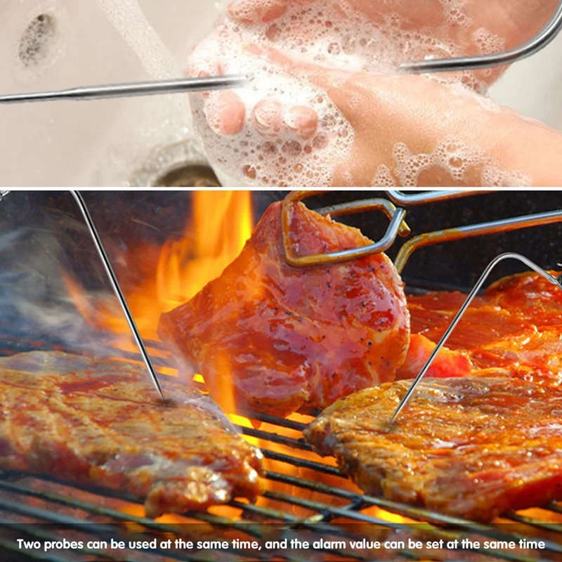 Electronic Touchsn Barbecue Food Thermometer Dual Probe Orange Sn ligent Alarm Meat Thermometer 
Electronic Touchsn Barbecue Food Thermometer Dual Probe Orange Sn ligent Alarm Meat Thermometer