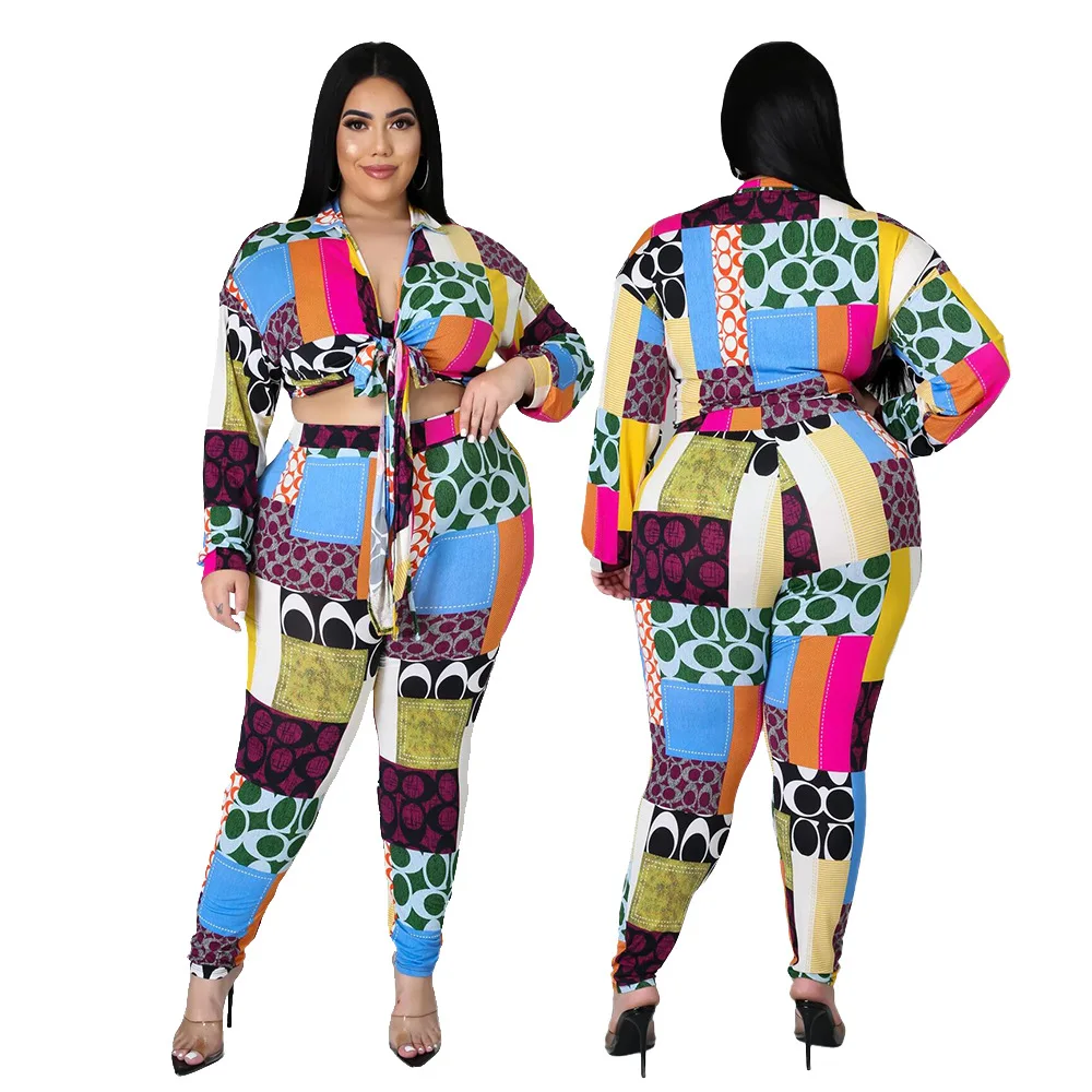 Echoine Irregular Printed Bandage Women Set Fashion Close-fitting Casual Suit Plus Size
Echoine Irregular Printed Bandage Women Set Fashion Close-fitting Casual Suit Plus Size