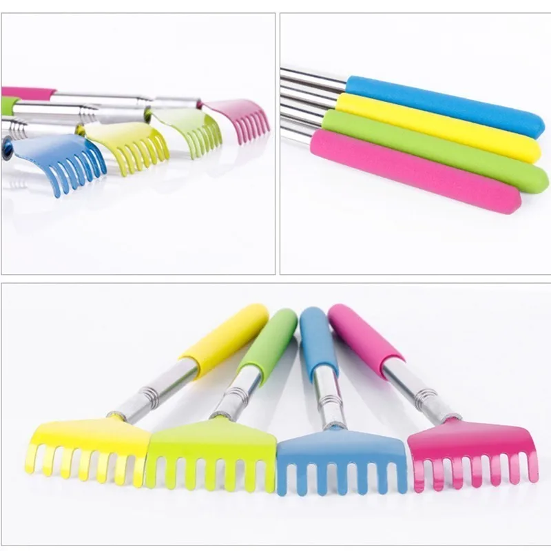 Stainless Steel Back Scratcher Practical Handy Telescopic Adjustable Size Extend Itch Aid Massage Tools Hackle Itch Massage Claw
Stainless Steel Back Scratcher Practical Handy Telescopic Adjustable Size Extend Itch Aid Massage Tools Hackle Itch Massage Claw