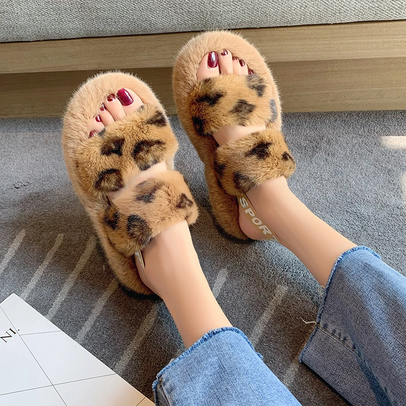 2021winter indoor fur slippers soft fluffy plush platform flat shoes non-slip luxury designer shoes casual women's leopard print
2021winter indoor fur slippers soft fluffy plush platform flat shoes non-slip luxury designer shoes casual women's leopard print