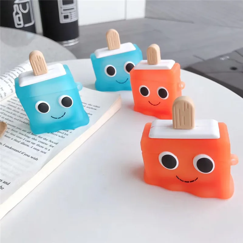 Для AirPod 1 2 Чехол с милым мультяшным мороженым мороженое конфета на палочке