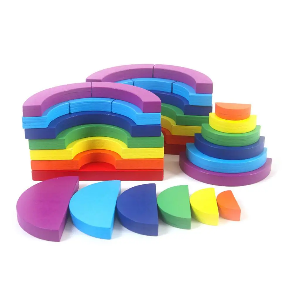 Baby Toys Rainbow Stacking Wooden Toys For Kids DIY Montessori Educational Building Blocks Toys Creative 3D Colorful Senses Toys
Baby Toys Rainbow Stacking Wooden Toys For Kids DIY Montessori Educational Building Blocks Toys Creative 3D Colorful Senses Toys