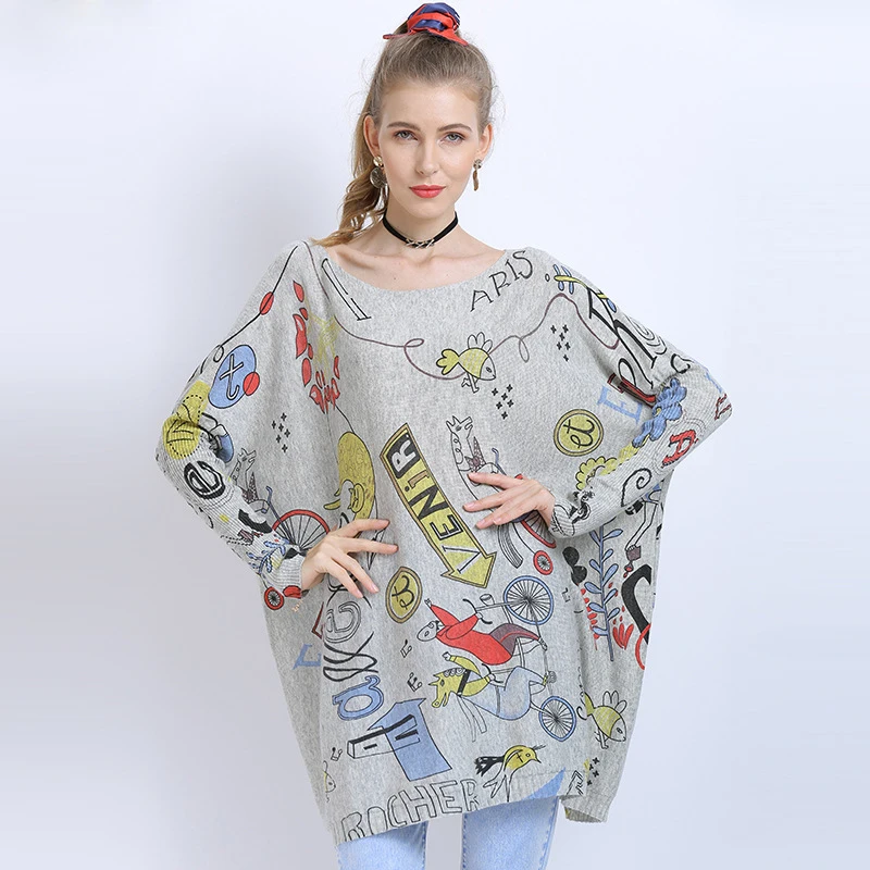 AISTELIK 2020 autumn and winter women's sweater coat XL sweater women's mid-length pullover fashion creative printed sweater
AISTELIK 2020 autumn and winter women's sweater coat XL sweater women's mid-length pullover fashion creative printed sweater