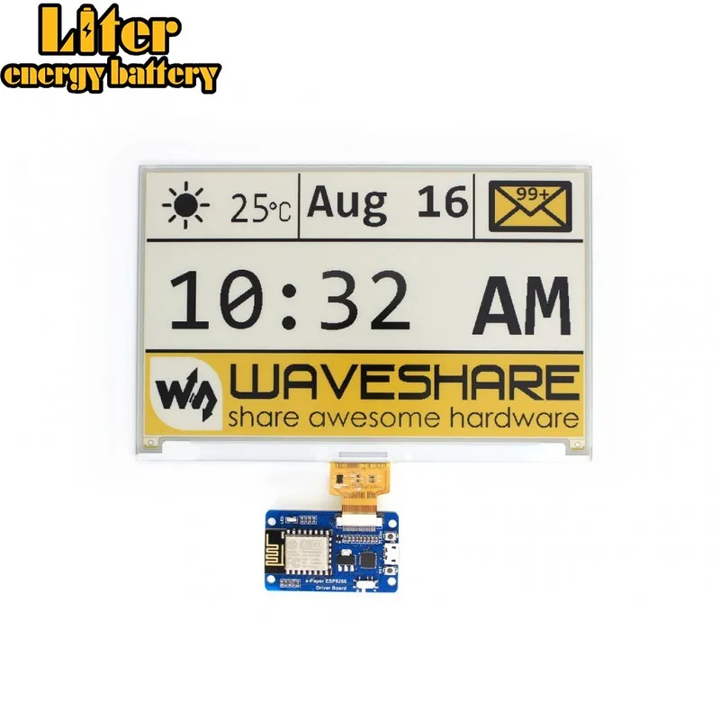 

Waveshare Universal e-Paper Driver Board ESP8266 WiFi Wireless, supports various Waveshare SPI e-Paper raw panels