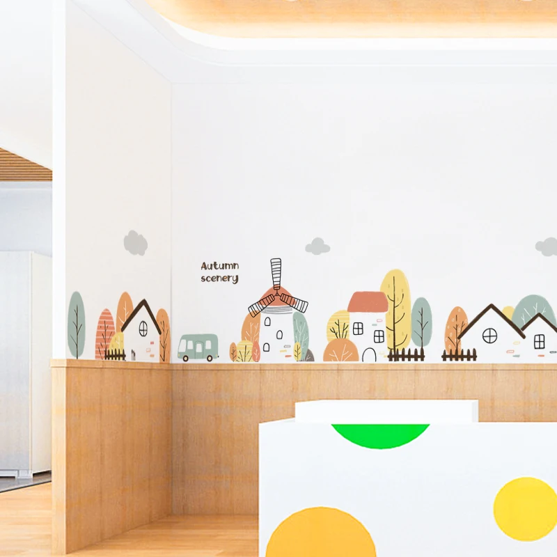 DIY Cartoon Town Wall Stickers Classroom for Kids Room Living Room Home Decoration Wall Decals Nursery Mural Removable Wallpaper
DIY Cartoon Town Wall Stickers Classroom for Kids Room Living Room Home Decoration Wall Decals Nursery Mural Removable Wallpaper