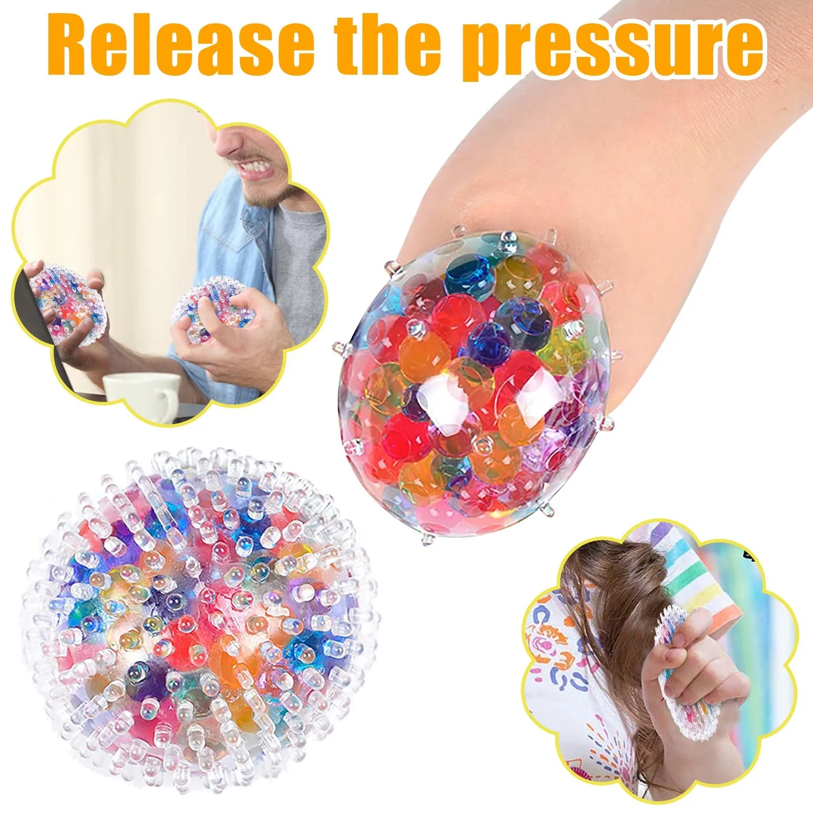 Spongy Rainbow Ball Toy Squeezable Stress Toy Stress Relief Ball For Fun 5ml Grape Balls Relieve Pressure Balls Hand Fidget Toy
Spongy Rainbow Ball Toy Squeezable Stress Toy Stress Relief Ball For Fun 5ml Grape Balls Relieve Pressure Balls Hand Fidget Toy