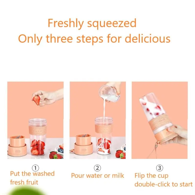 Mini Portable Electric Fruit Juicer Smoothie Maker Blender Machine Sports Bottle Juicing Cup Multi-function Fruit Blender
Mini Portable Electric Fruit Juicer Smoothie Maker Blender Machine Sports Bottle Juicing Cup Multi-function Fruit Blender