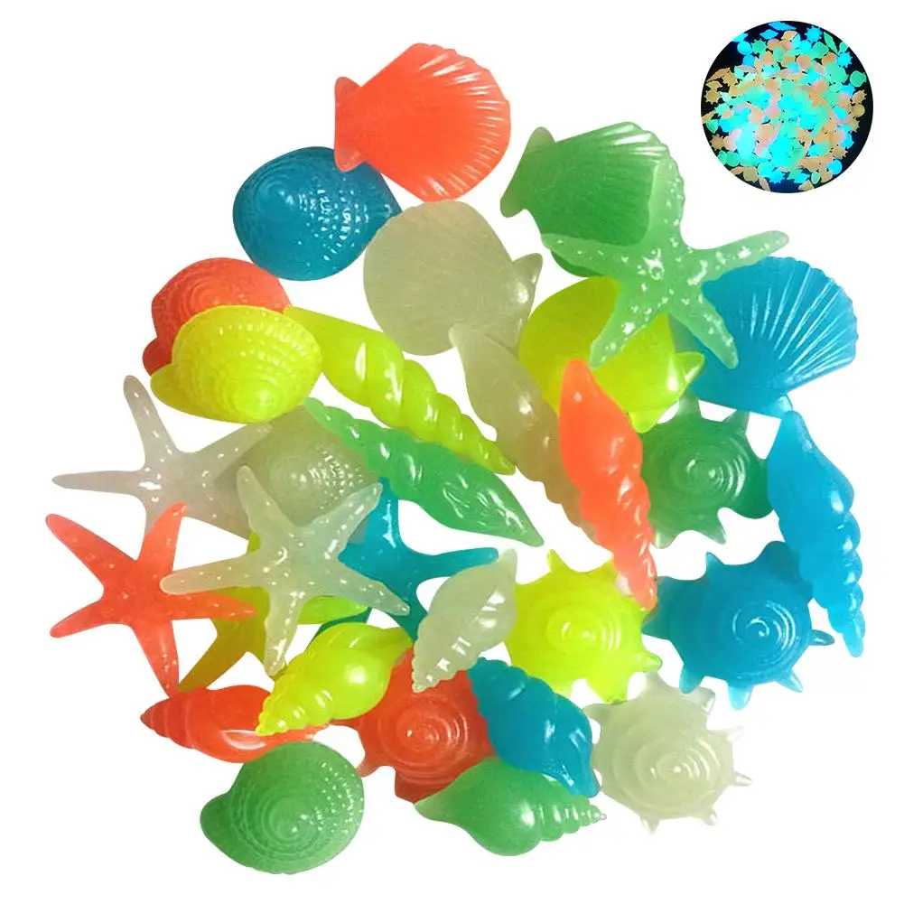 50/100PCs Colorful Luminous Starfish Conch Shell Shaped Glowing Stones Decorative For Garden Aquarium Fish Tank Pool Landscape
50/100PCs Colorful Luminous Starfish Conch Shell Shaped Glowing Stones Decorative For Garden Aquarium Fish Tank Pool Landscape