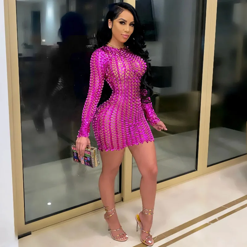 New Sexy Hollow Out Women Dresses Party Perspective Mini Dress 2021 Spring Long Sleeve Black Short Dress Ladies Party Club Dress
New Sexy Hollow Out Women Dresses Party Perspective Mini Dress 2021 Spring Long Sleeve Black Short Dress Ladies Party Club Dress