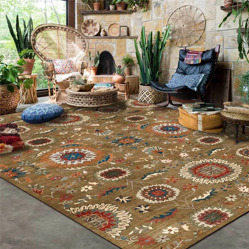 Exotic Ethnic-Style Rug Circle Flower Red Yellow Black Carpet Living Room Bedroom Bed Blanket Bathroom Kitchen Floor Mat 
Exotic Ethnic-Style Rug Circle Flower Red Yellow Black Carpet Living Room Bedroom Bed Blanket Bathroom Kitchen Floor Mat