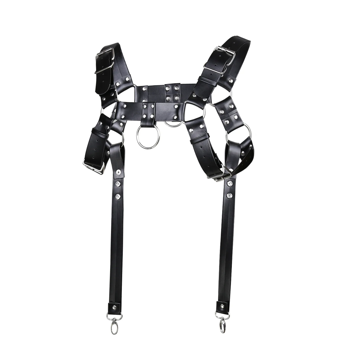 Mens PU Leather Double Shoulder Belt Body Chest Harness Straps Cage Night Club Cosplay Suspenders Rivet Belt Restraint Wear
Mens PU Leather Double Shoulder Belt Body Chest Harness Straps Cage Night Club Cosplay Suspenders Rivet Belt Restraint Wear