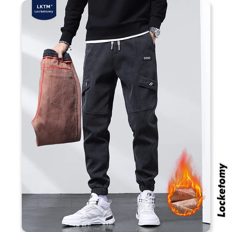 New Men's Casual Pants Autumn and Winter New Plush Thick Sports Pants Korean Fashion Stretch Sports Overalls спортивные штаны
New Men's Casual Pants Autumn and Winter New Plush Thick Sports Pants Korean Fashion Stretch Sports Overalls спортивные штаны