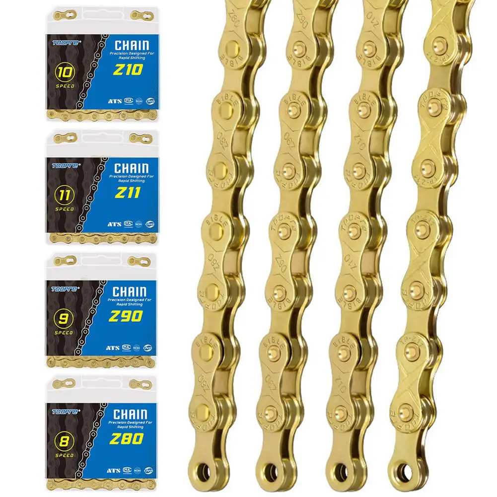6/7/8/9/10/11S Golden Bike Chain Electroplated Anti-rust Variable Speed Links Chain
6/7/8/9/10/11S Golden Bike Chain Electroplated Anti-rust Variable Speed Links Chain