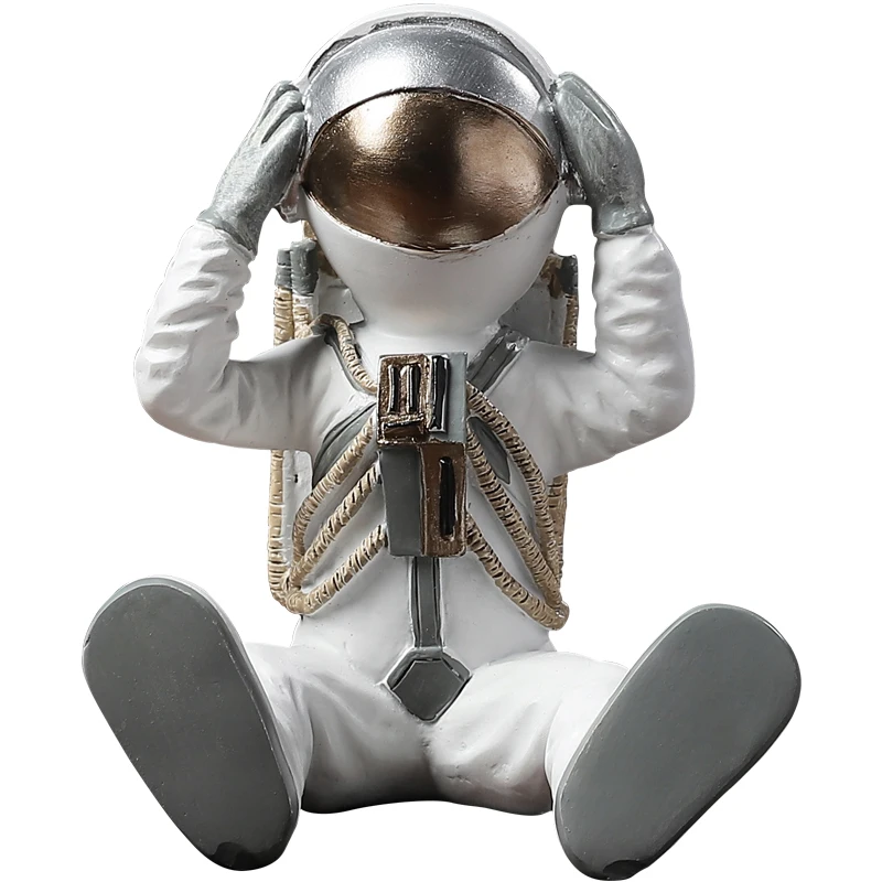 WU CHEN LONG Creative Cosmonaut Figure Decoration Retro Three Wise Astronaut Statue Not See Not Listen Not Say Spaceman Arts Scu
WU CHEN LONG Creative Cosmonaut Figure Decoration Retro Three Wise Astronaut Statue Not See Not Listen Not Say Spaceman Arts Scu