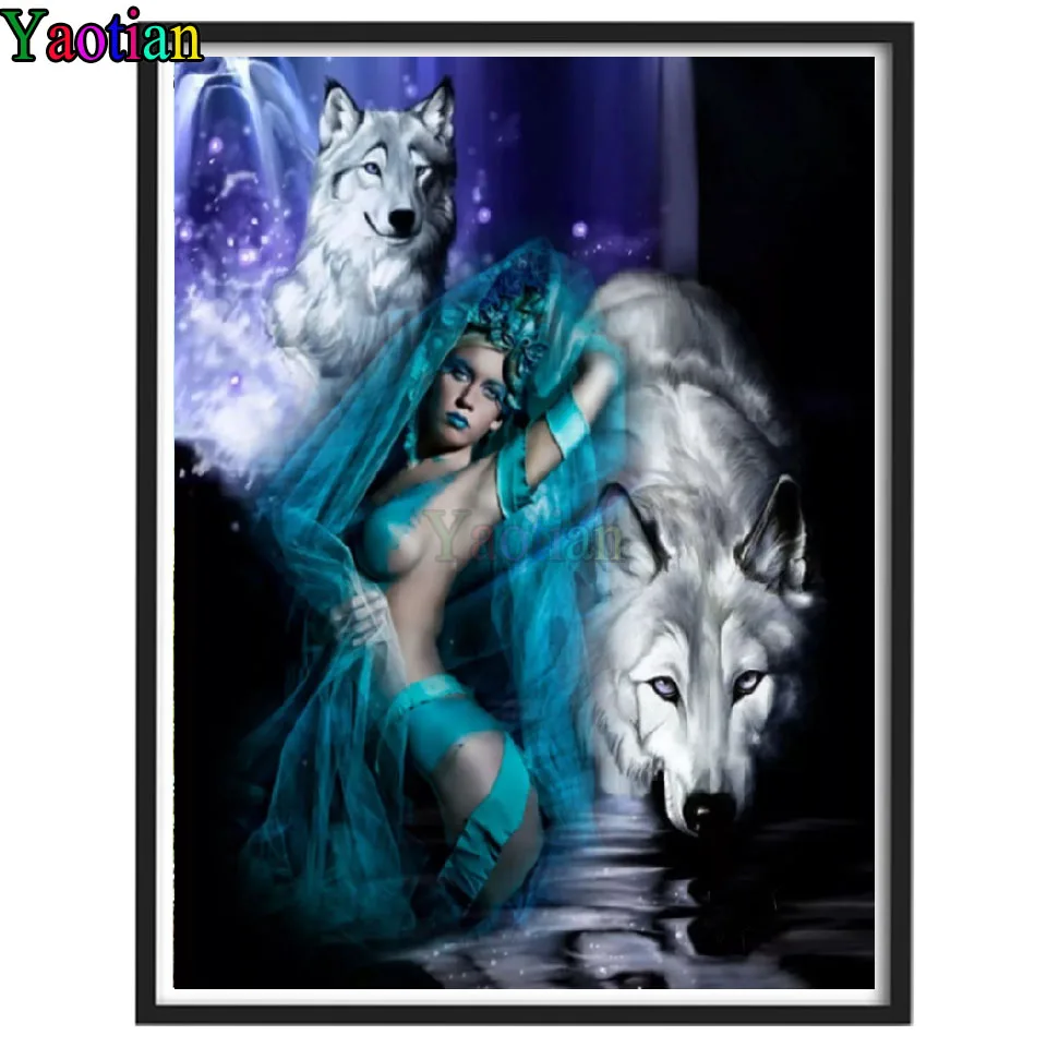 Fantasy beauty and wolf Diamond painting cross stitch kit square drill resin rhinestone Diamond embroidery crafts mosaic pattern
Fantasy beauty and wolf Diamond painting cross stitch kit square drill resin rhinestone Diamond embroidery crafts mosaic pattern
