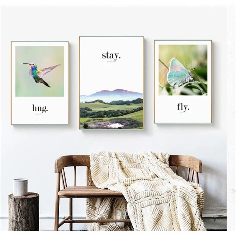 Nordic Bird Butterfly Flower Pastoral Scenery with Text English Home Decorative Painting wall canvas Still Life Picture Print
Nordic Bird Butterfly Flower Pastoral Scenery with Text English Home Decorative Painting wall canvas Still Life Picture Print
