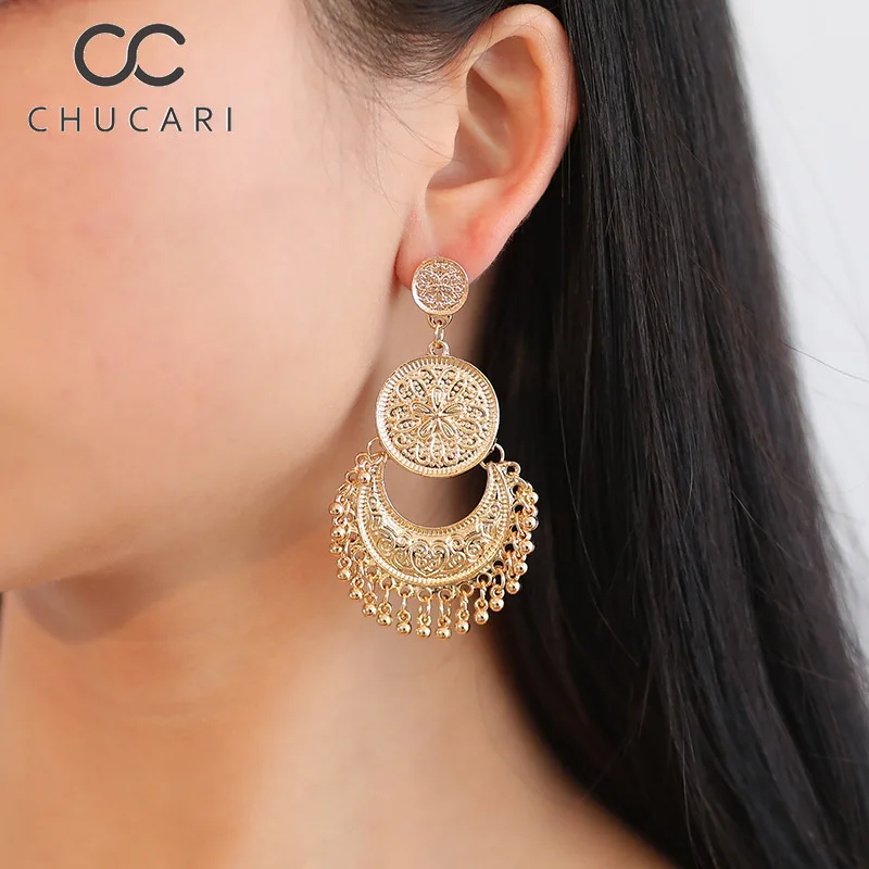 CHUCARI 2019 New Fashion Personality Bohemia Star Sun Moon Hollow Metal Alloy Vintage Geometric Out Vintage Statement Earrings
CHUCARI 2019 New Fashion Personality Bohemia Star Sun Moon Hollow Metal Alloy Vintage Geometric Out Vintage Statement Earrings
