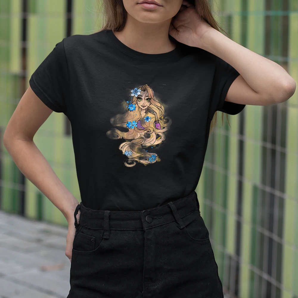 Rapunzel Princess Short Sleeve Women T-shirts Disney Fashion Summer New Products Color T Shirts Female Outdoor Cartoon Printing
Rapunzel Princess Short Sleeve Women T-shirts Disney Fashion Summer New Products Color T Shirts Female Outdoor Cartoon Printing
