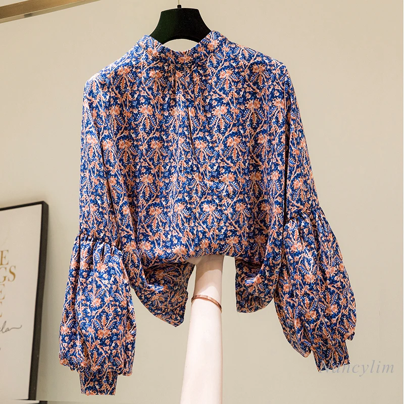 Floral Lantern Sleeve Chiffon Shirt Women's 2021 New Stand Collar All-Match Loose Blouse Female Top Blusas Mujer Nancylim
Floral Lantern Sleeve Chiffon Shirt Women's 2021 New Stand Collar All-Match Loose Blouse Female Top Blusas Mujer Nancylim