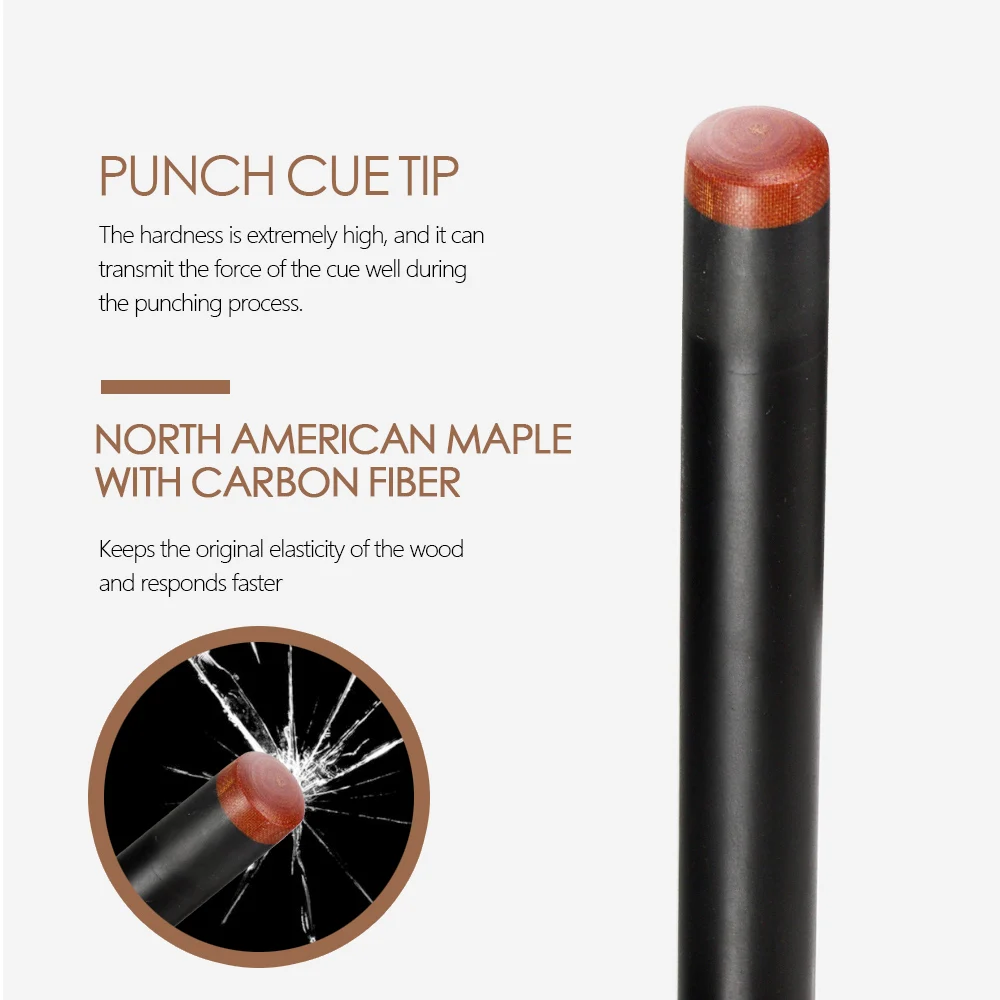 POINOS Carbon Fiber Punch Cue Stick Billiard Break Cue 13mm Tip Black Carbon Shaft Carbon Fiber Professional Butt Cue
POINOS Carbon Fiber Punch Cue Stick Billiard Break Cue 13mm Tip Black Carbon Shaft Carbon Fiber Professional Butt Cue