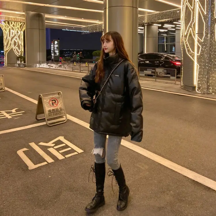 Winter cotton padded jacket 2021 new women's large cotton padded jacket PU skin cotton padded jacket Korean loose bread jacket
Winter cotton padded jacket 2021 new women's large cotton padded jacket PU skin cotton padded jacket Korean loose bread jacket