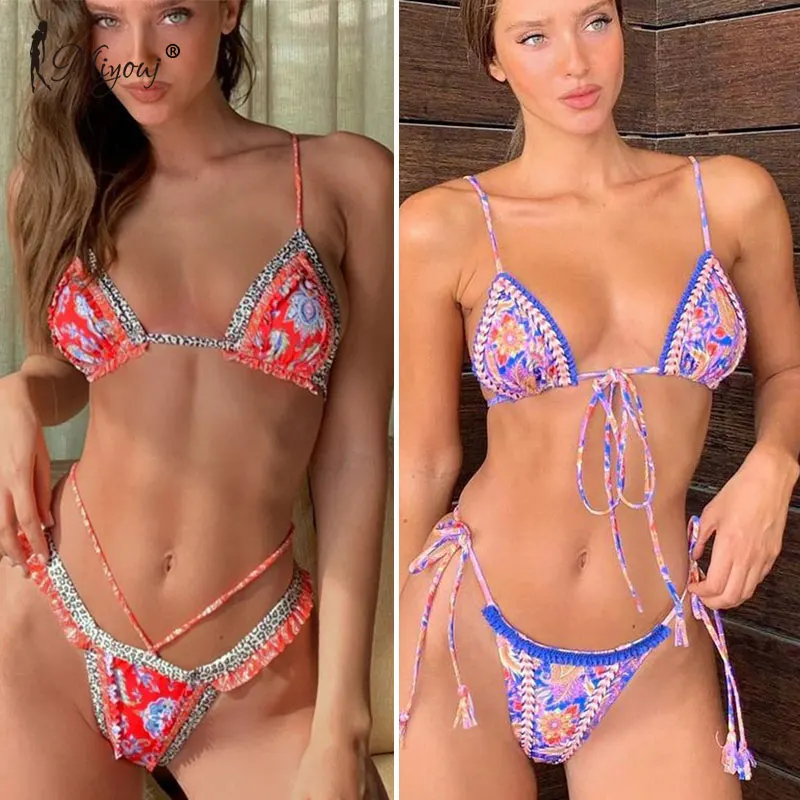Miyouj 2020 Vintage Print Bikini Female Handwork Small Ruffle Swimming Suit For Women Swimwear High Cut Bikini Set String
Miyouj 2020 Vintage Print Bikini Female Handwork Small Ruffle Swimming Suit For Women Swimwear High Cut Bikini Set String