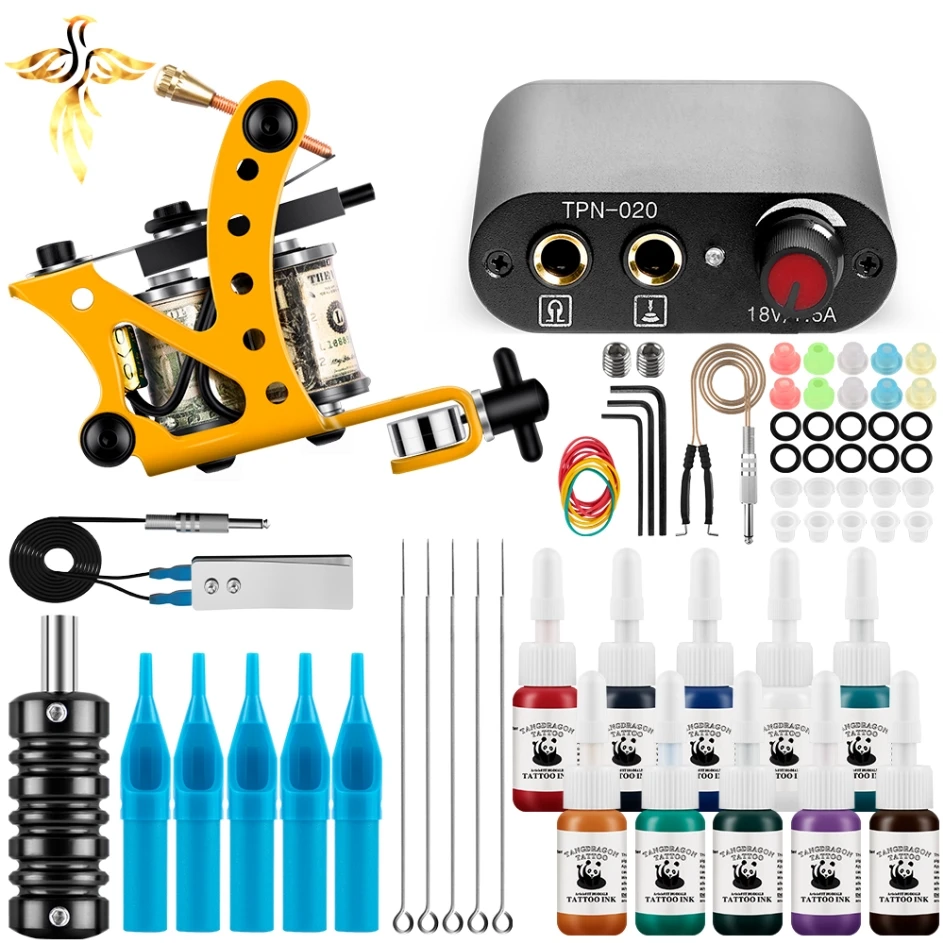 Tattoo Machine Kit Practical Complete Power Supply Foot Pedal Tattoo Coil Machine Adjustable Needle Length Tattoo for Beginners
Tattoo Machine Kit Practical Complete Power Supply Foot Pedal Tattoo Coil Machine Adjustable Needle Length Tattoo for Beginners