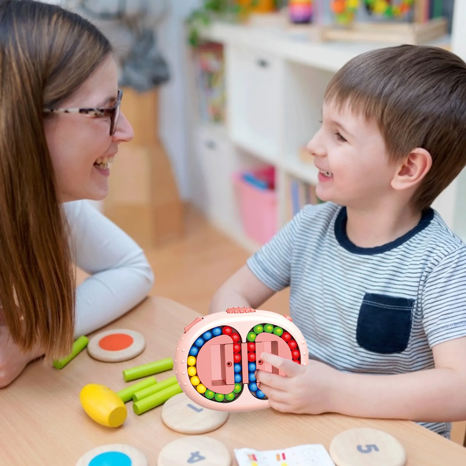 Rotating Magic Beans Cube Fingertip Fidget Toys Kids Adults Stress Relief Spin Bead Puzzles Children Education Intelligence Game
Rotating Magic Beans Cube Fingertip Fidget Toys Kids Adults Stress Relief Spin Bead Puzzles Children Education Intelligence Game