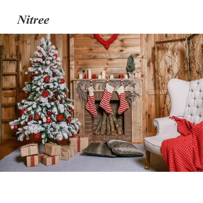 Photography Background Christmas Tree Lights Wreaths Fireplace Toy Socks Birthday Party Backdrop Photocall Photo Studio
Photography Background Christmas Tree Lights Wreaths Fireplace Toy Socks Birthday Party Backdrop Photocall Photo Studio