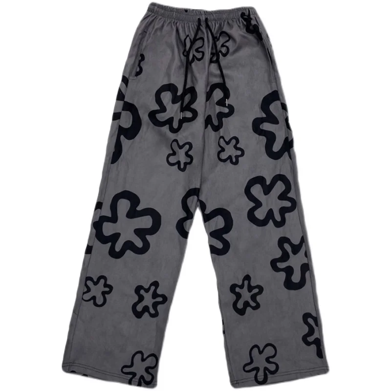 New Retro Men's And Women's Trousers Irregular Style College Fashion Trend Personality Street Wild Straight Wide-Leg Pants 
New Retro Men's And Women's Trousers Irregular Style College Fashion Trend Personality Street Wild Straight Wide-Leg Pants