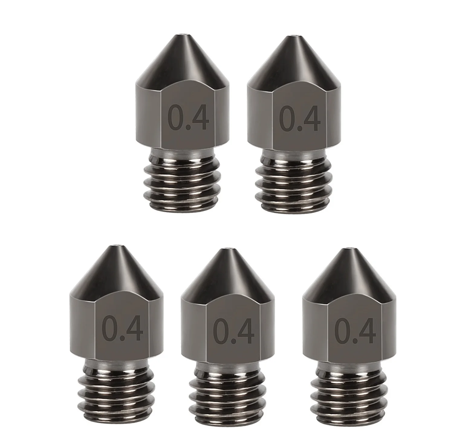 5PCS 0.4mm/1.75mm extruder Nozzle Hardened Steel Tool, high Temperature Resistant 3D Printer Nozzle for MK8, CR-10 Ender2 3/3pro
5PCS 0.4mm/1.75mm extruder Nozzle Hardened Steel Tool, high Temperature Resistant 3D Printer Nozzle for MK8, CR-10 Ender2 3/3pro
