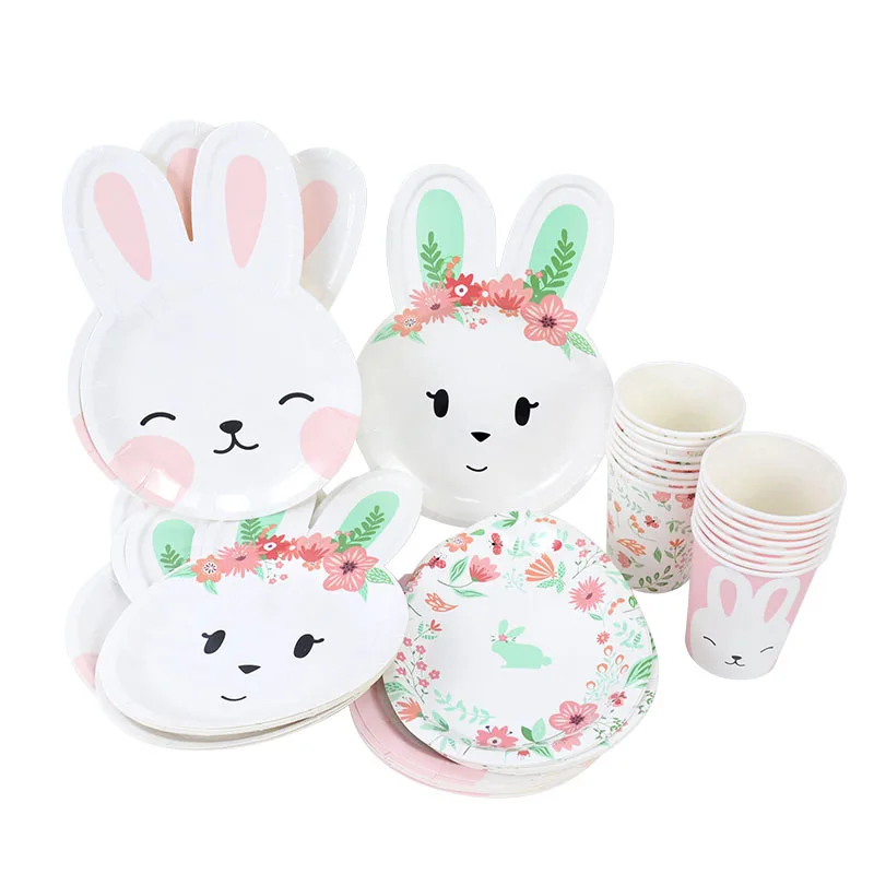 Easter Disposable Plates Cups Cute Cartoon Rabbit Eggs Printed Party Disposable Tableware Easter Table Decoration Supplies 8pcs
Easter Disposable Plates Cups Cute Cartoon Rabbit Eggs Printed Party Disposable Tableware Easter Table Decoration Supplies 8pcs
