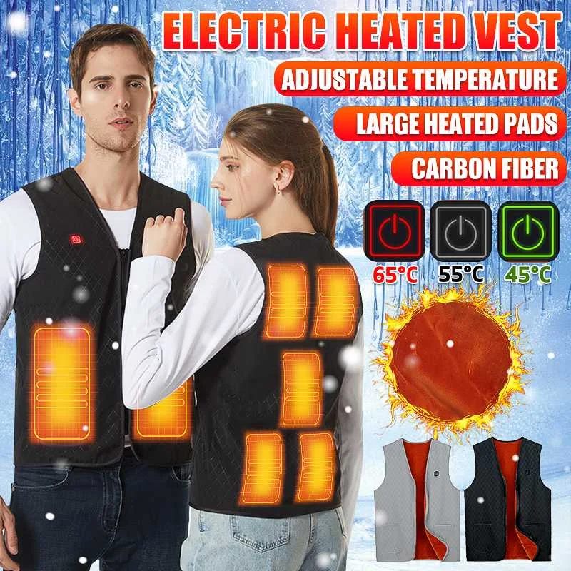 2020 New 7 Area Heating Vest Washable Outdoor Men Electric Heated Vest USB Charging Warm Thermal Clothing Tactical Heated Jacket
2020 New 7 Area Heating Vest Washable Outdoor Men Electric Heated Vest USB Charging Warm Thermal Clothing Tactical Heated Jacket