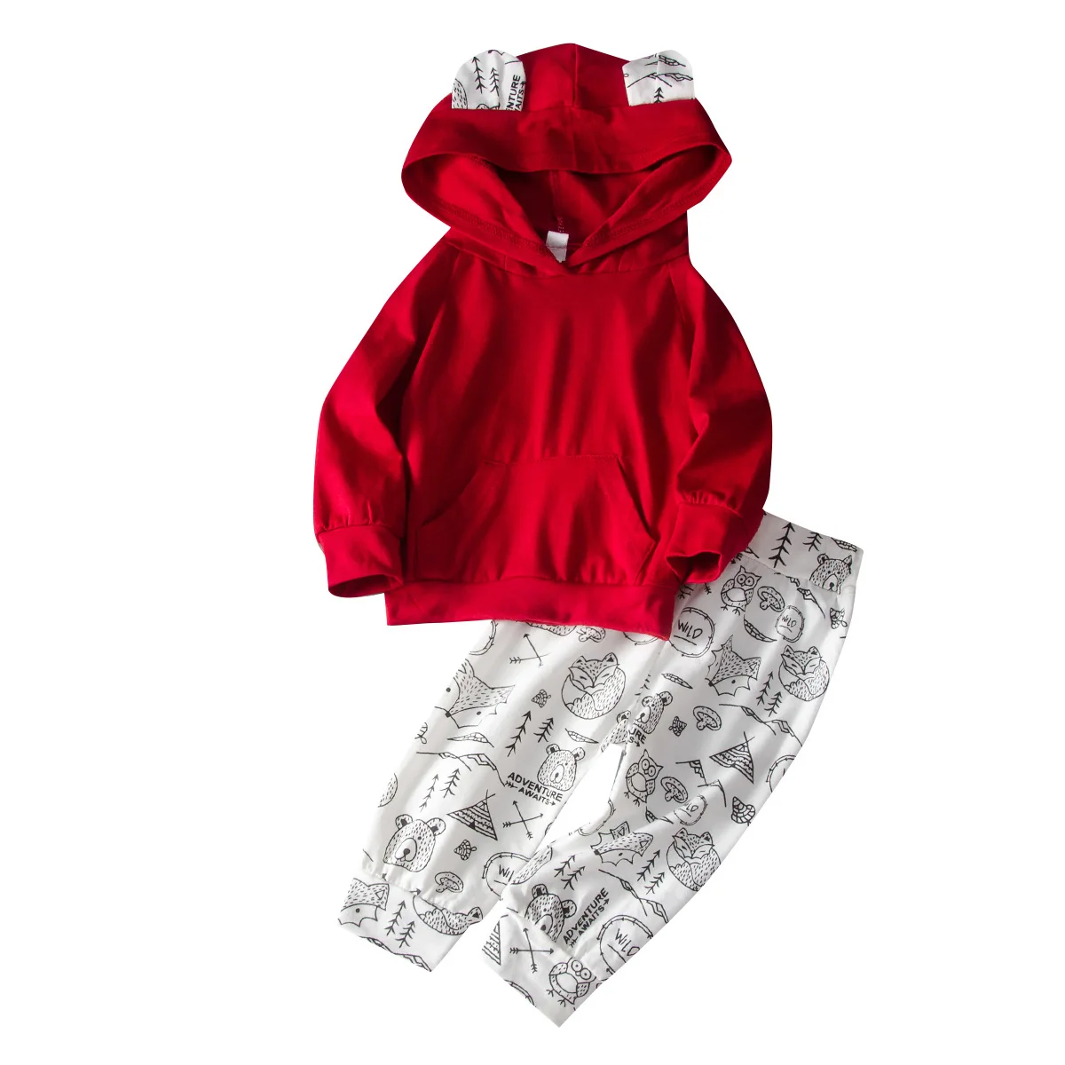 0-3Y Autumn Winter Lovely Toddler Baby Girls Clothes Sets 2PCS 3D Ears Hooded Pullover Red Tops+Cartoon printing Pants
0-3Y Autumn Winter Lovely Toddler Baby Girls Clothes Sets 2PCS 3D Ears Hooded Pullover Red Tops+Cartoon printing Pants