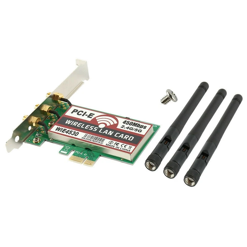 for 5300 WIE4530 Main Control Wireless Desktop Network Card 2.4G/5G Dual Band 450Mbps
for 5300 WIE4530 Main Control Wireless Desktop Network Card 2.4G/5G Dual Band 450Mbps