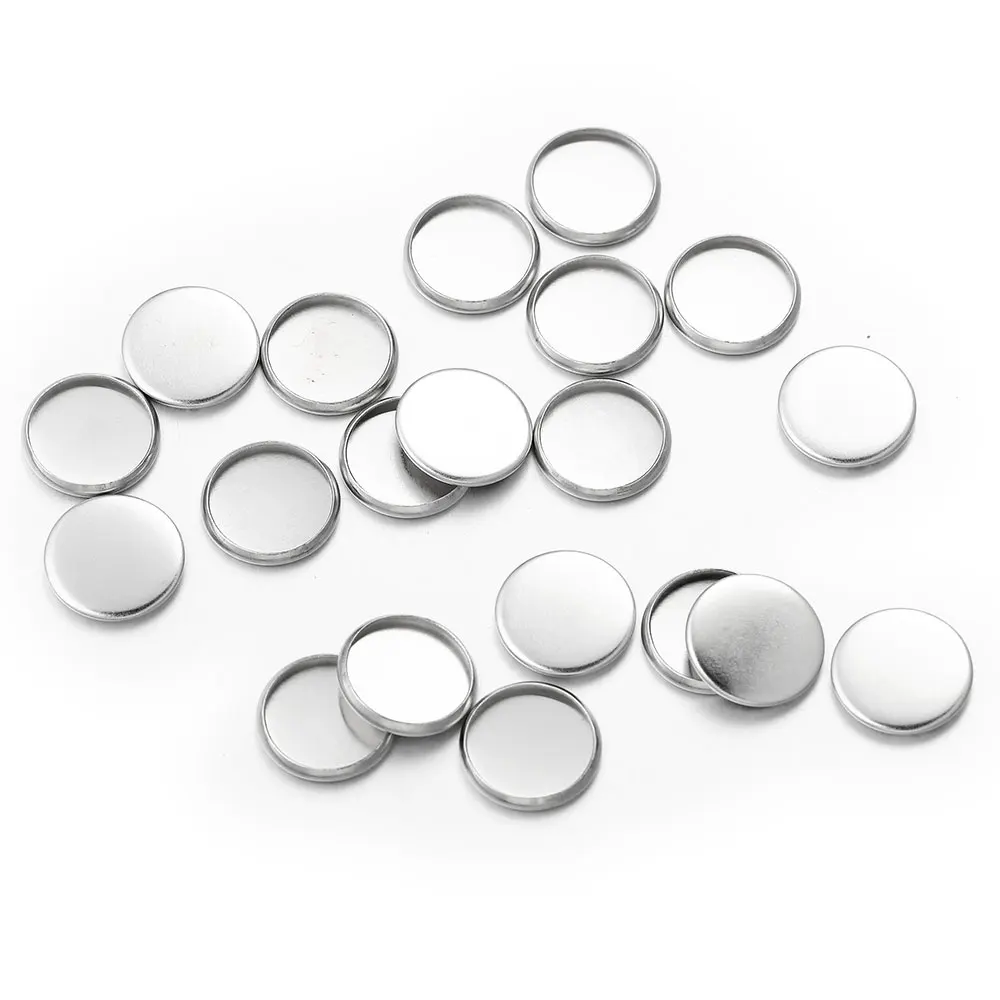 20pcs Lot Stainless Steel Round Settings Cabochon Base Bezel Trays Blank DIY Fit 8/10/12/14/16/18/20mm Jewelry Making Supplies
20pcs Lot Stainless Steel Round Settings Cabochon Base Bezel Trays Blank DIY Fit 8/10/12/14/16/18/20mm Jewelry Making Supplies