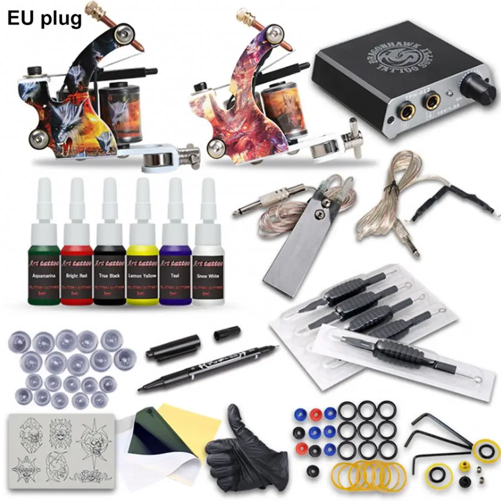 Pro Tattoo Kit 2 Machines Guns Set 20Pcs Permanent Inks Set LCD Power Supply Grips Body Art Makeup Complete Tattoo Makeup Set
Pro Tattoo Kit 2 Machines Guns Set 20Pcs Permanent Inks Set LCD Power Supply Grips Body Art Makeup Complete Tattoo Makeup Set