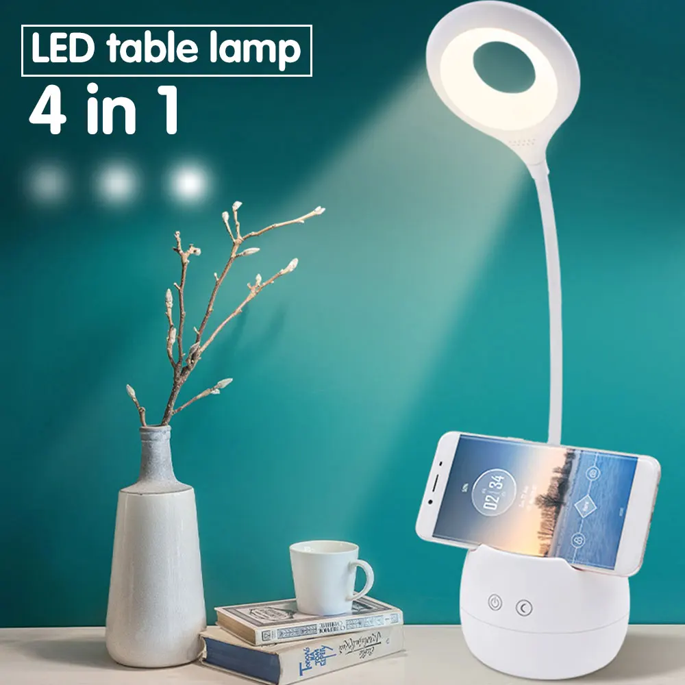 Table Lamp Leds USB Touch Night Light Stepless Dimming Desk Light Eye Protection Learning Multi-Function Bracket Pen Holder 
Table Lamp Leds USB Touch Night Light Stepless Dimming Desk Light Eye Protection Learning Multi-Function Bracket Pen Holder