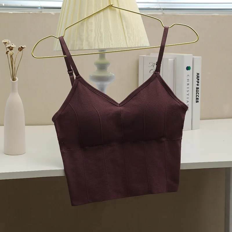 Camisole Korean version of the beautiful back without steel ring sexy wrapped chest small sling inside and outside M2315
Camisole Korean version of the beautiful back without steel ring sexy wrapped chest small sling inside and outside M2315