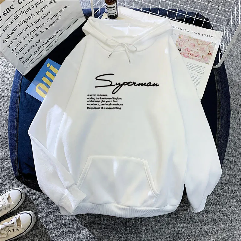 Fashion Women's Winter Hoodies New Korean Letter Printing Student Loose Business Autumn Attire Velvet Padded Hoodie Sweatshirts
Fashion Women's Winter Hoodies New Korean Letter Printing Student Loose Business Autumn Attire Velvet Padded Hoodie Sweatshirts