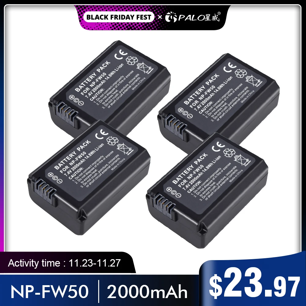 1-4pcs NP-FW50 NP FW50 NPFW50 7.4V 2000mAh Camera Battery for Sony Alpha a6500 a6300 a6000 / USB Dual smart charger for NP FW50
1-4pcs NP-FW50 NP FW50 NPFW50 7.4V 2000mAh Camera Battery for Sony Alpha a6500 a6300 a6000 / USB Dual smart charger for NP FW50