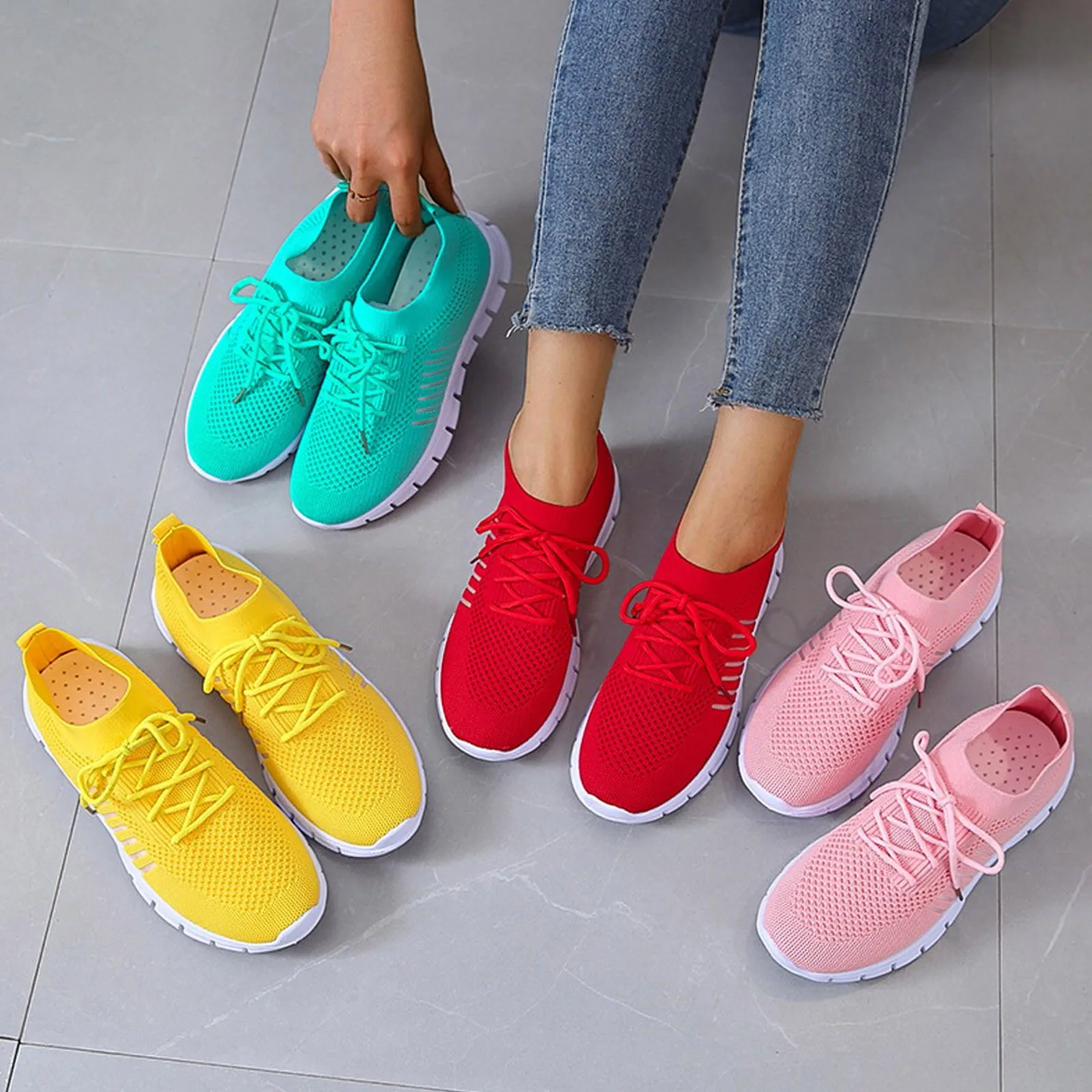 Sneakers Women's Breathable Sneakers Lightweight Soft Sole Running Shoes Casual Walking Sneakers 2021 Women's Vulcanized Shoes
Sneakers Women's Breathable Sneakers Lightweight Soft Sole Running Shoes Casual Walking Sneakers 2021 Women's Vulcanized Shoes