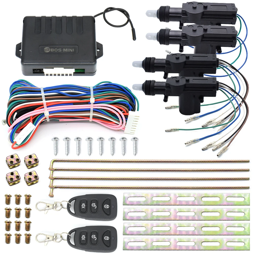 Car Lock Door Remote Control Keyless Entry System Alarm Locking Kit with 4 Power Door Lock Actuator Motor Universal 12V Auto Key
Car Lock Door Remote Control Keyless Entry System Alarm Locking Kit with 4 Power Door Lock Actuator Motor Universal 12V Auto Key