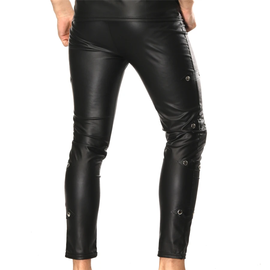 Sexy Man Leather Pants Fashion Men Slim PU Leather Trousers High Elastic Man Motorcycle Pants Street
Sexy Man Leather Pants Fashion Men Slim PU Leather Trousers High Elastic Man Motorcycle Pants Street