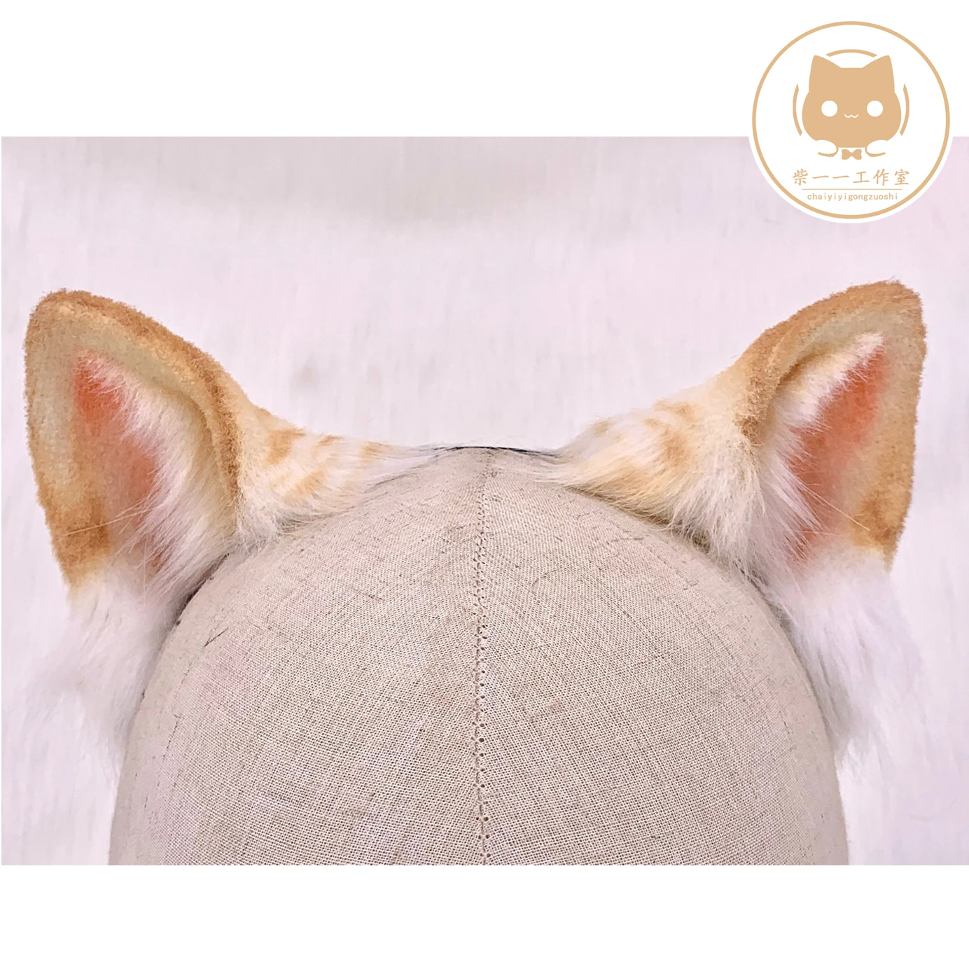 MMGG новый оранжевый Кот Neko уши обруч для волос аниме Лолита косплей костюм