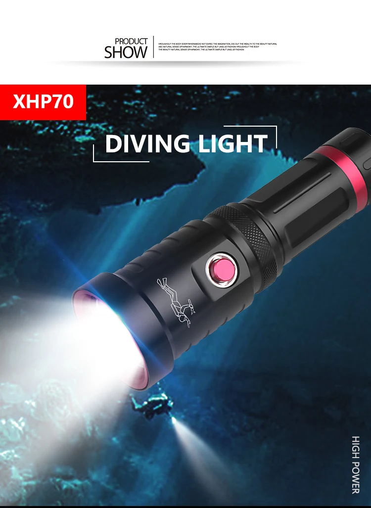 XHP70 Glare Light Waterproof Flashlight Fixed Focus Amphibious Flashlight Professional Diving Glare Flashlight Outdoor Lighting
XHP70 Glare Light Waterproof Flashlight Fixed Focus Amphibious Flashlight Professional Diving Glare Flashlight Outdoor Lighting