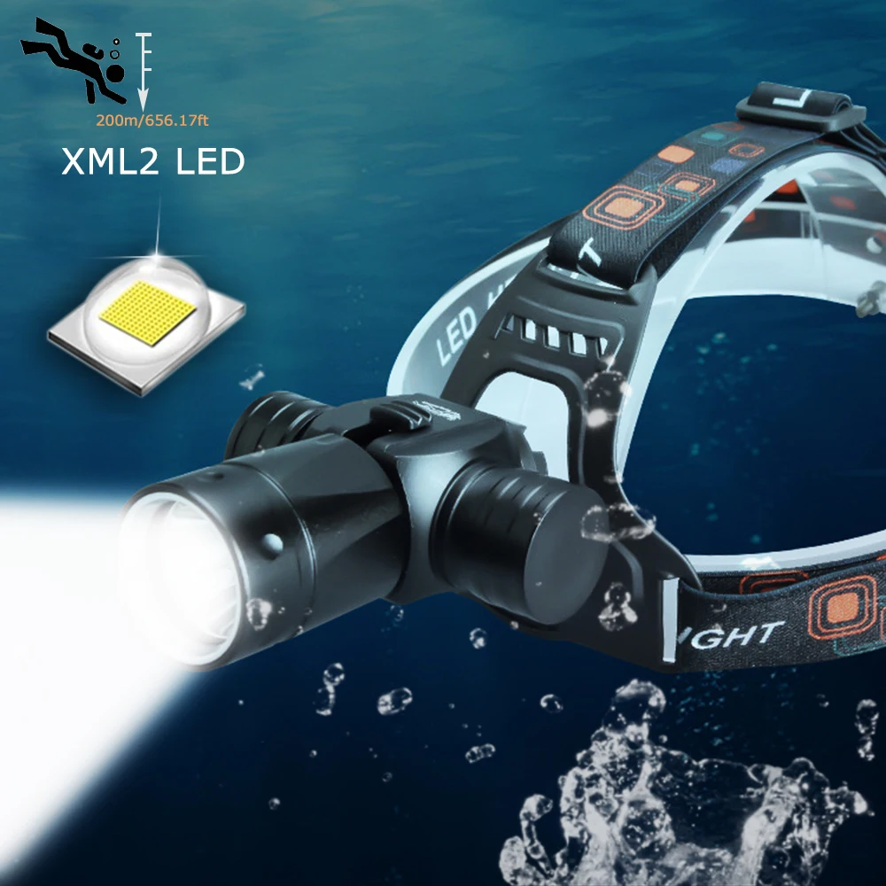 Powerful 18650 Headlamp Led Rechargeable Scuba Diving Fishing Mining Head Lamp Flashlight Head Underwater Head Torch Headlight
Powerful 18650 Headlamp Led Rechargeable Scuba Diving Fishing Mining Head Lamp Flashlight Head Underwater Head Torch Headlight