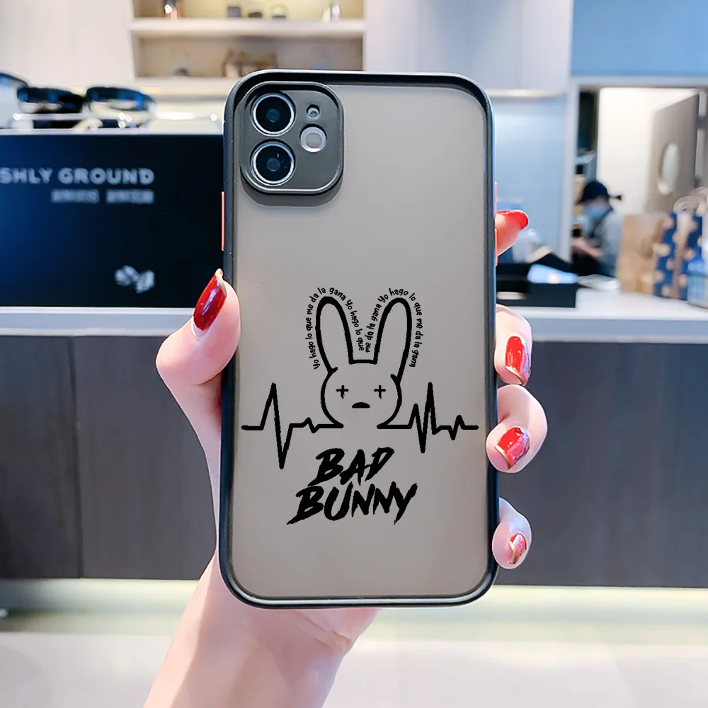 Чехол для телефона Bad Bunny Yo Perreo Sola iphone SE 2020 6 6S 7 8 11 12 13 Mini Plus X XS XR Pro Max черный красивый