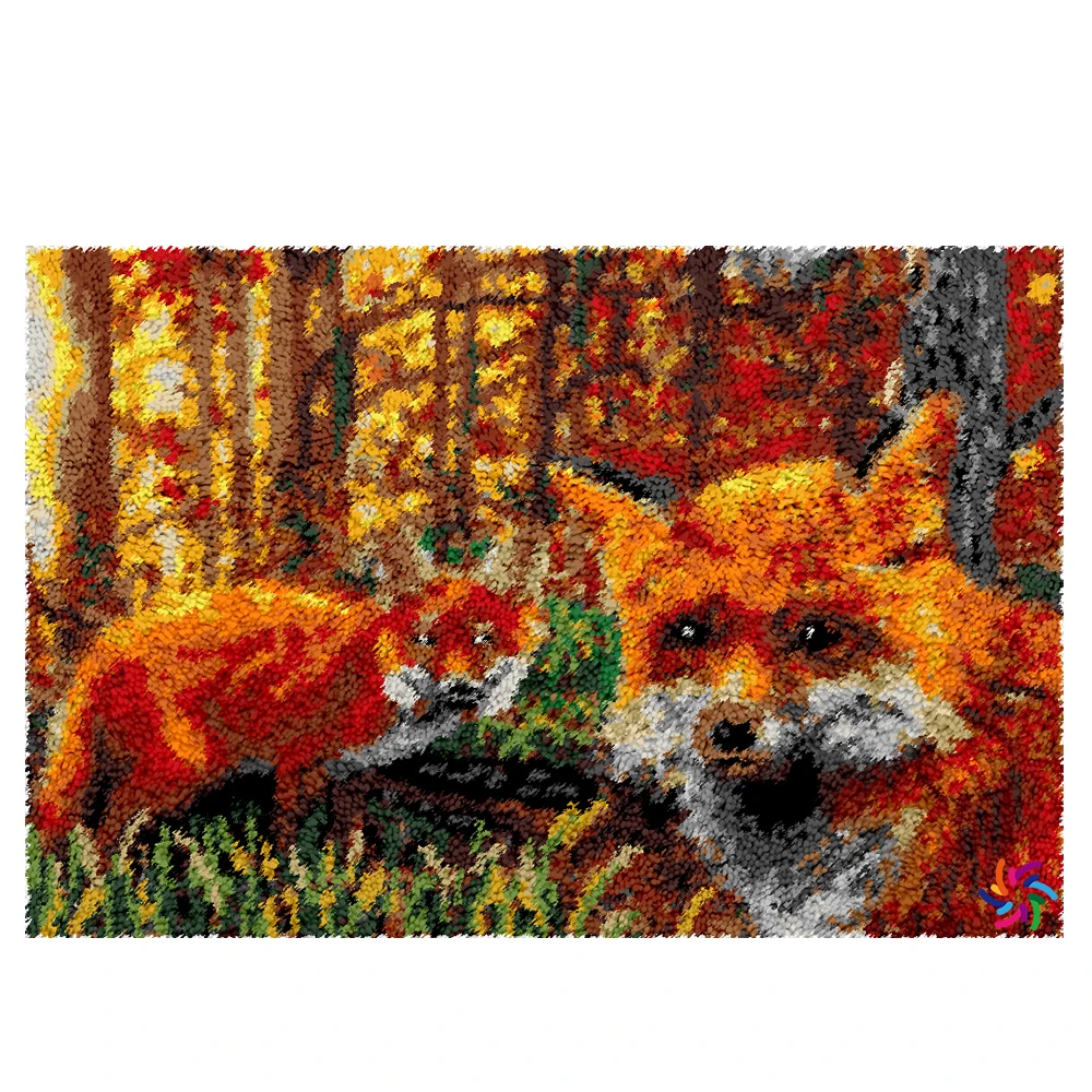 Large Latch Hook Rug with Pre-Printed Pattern Cross Stitch Kit Canvas for Embroidery Fox Pattern Home Decoration DIY Carpet
Large Latch Hook Rug with Pre-Printed Pattern Cross Stitch Kit Canvas for Embroidery Fox Pattern Home Decoration DIY Carpet