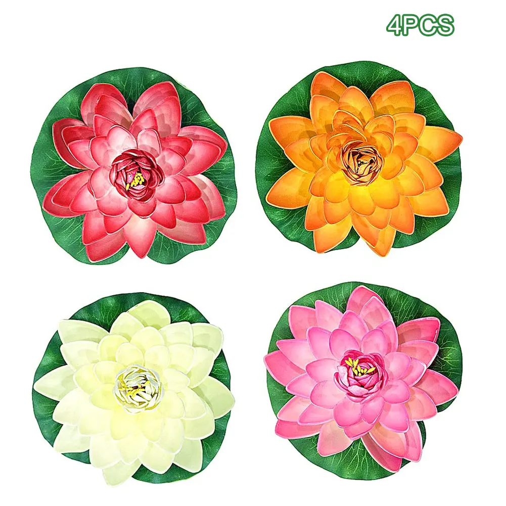 4PCS Artificial Floating Water Lotus Pond Foam Flower Realistic Water Fountain Waterproof Landscape Plants Garden Decoration
4PCS Artificial Floating Water Lotus Pond Foam Flower Realistic Water Fountain Waterproof Landscape Plants Garden Decoration